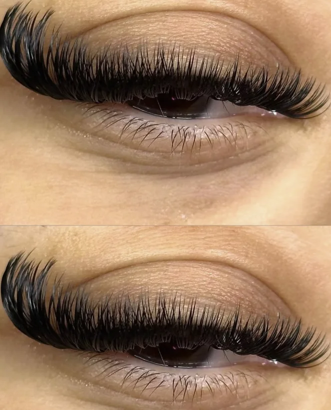 Pose volume effet wispy par Richy Lashes